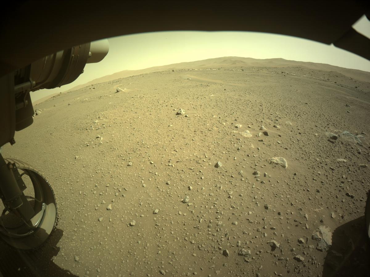 This image was taken by FRONT_HAZCAM_LEFT_A onboard NASA's Mars rover Perseverance on Sol 110