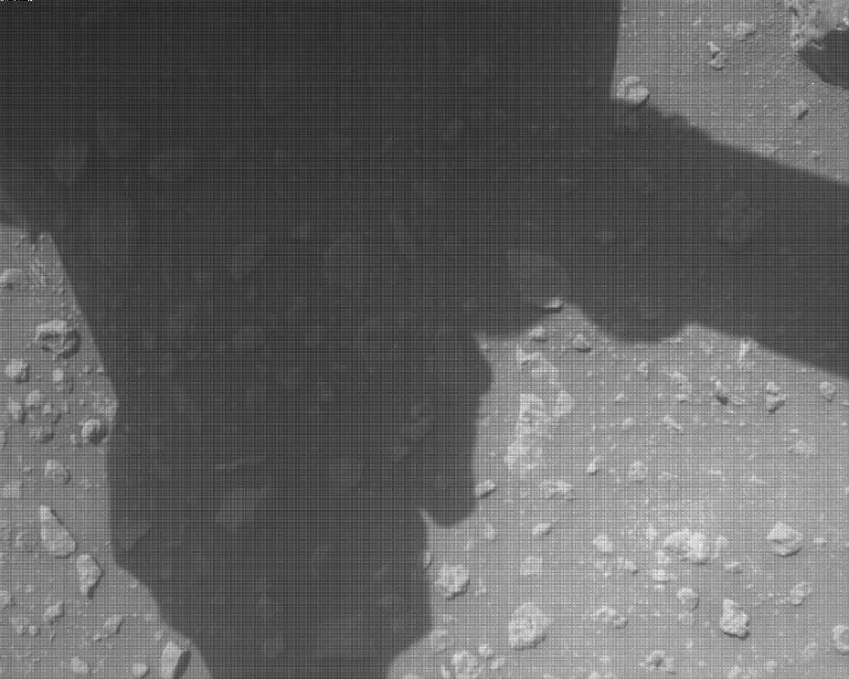 This image was taken by EDL_RDCAM onboard NASA's Mars rover Perseverance on Sol 121