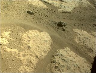 View image taken on Mars, Mars Perseverance Sol 124: Front Left Hazard Avoidance Camera (Hazcam)