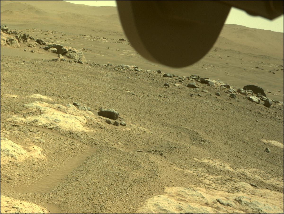 This image was taken by FRONT_HAZCAM_RIGHT_A onboard NASA's Mars rover Perseverance on Sol 124