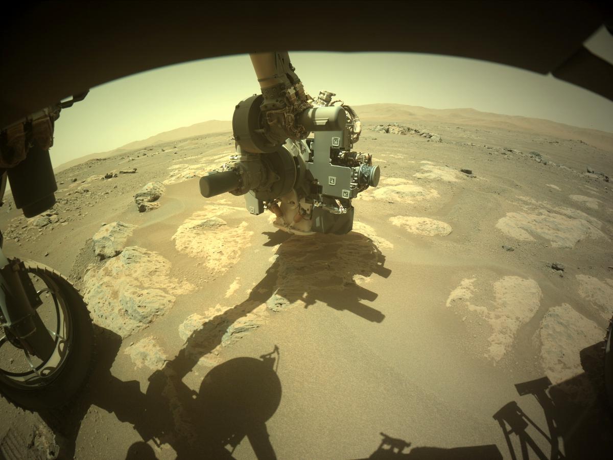 This image was taken by FRONT_HAZCAM_LEFT_A onboard NASA's Mars rover Perseverance on Sol 125