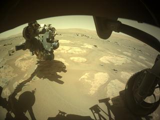 View image taken on Mars, Mars Perseverance Sol 125: Front Right Hazard Avoidance Camera (Hazcam)