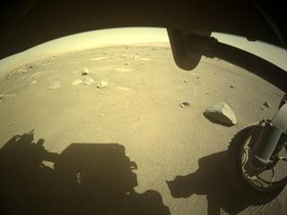 View image taken on Mars, Mars Perseverance Sol 126: Front Right Hazard Avoidance Camera (Hazcam)