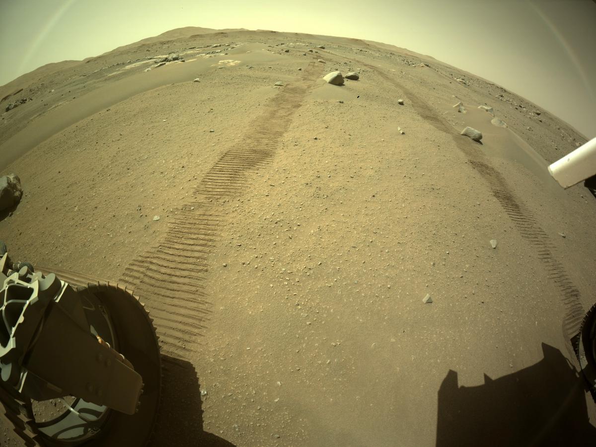 This image was taken by REAR_HAZCAM_LEFT onboard NASA's Mars rover Perseverance on Sol 126