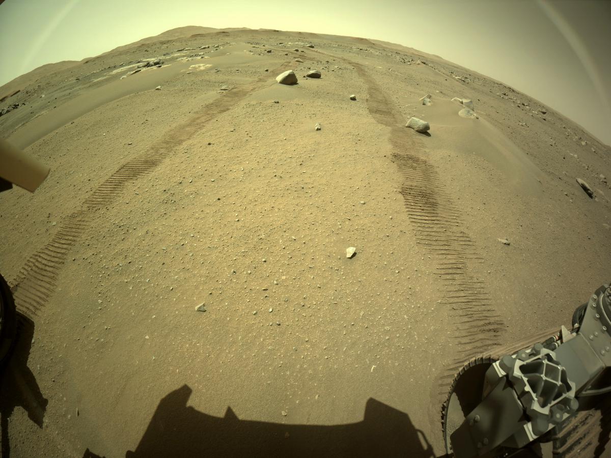 This image was taken by REAR_HAZCAM_RIGHT onboard NASA's Mars rover Perseverance on Sol 126