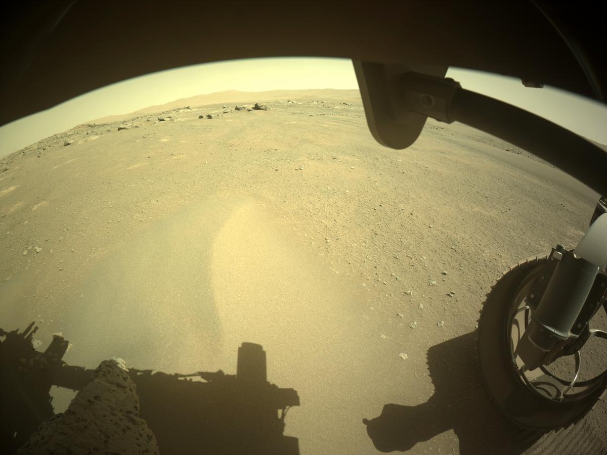 This image was taken by FRONT_HAZCAM_RIGHT_A onboard NASA's Mars rover Perseverance on Sol 127