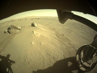 View image taken on Mars, Mars Perseverance Sol 128: Front Right Hazard Avoidance Camera (Hazcam)