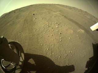 View image taken on Mars, Mars Perseverance Sol 128: Rear Left Hazard Avoidance Camera (Hazcam)
