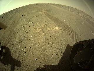 View image taken on Mars, Mars Perseverance Sol 128: Rear Right Hazard Avoidance Camera (Hazcam)