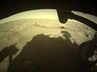 View image taken on Mars, Mars Perseverance Sol 129: Front Right Hazard Avoidance Camera (Hazcam)