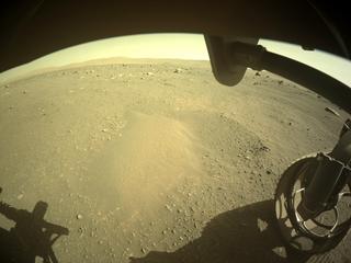 View image taken on Mars, Mars Perseverance Sol 130: Front Right Hazard Avoidance Camera (Hazcam)