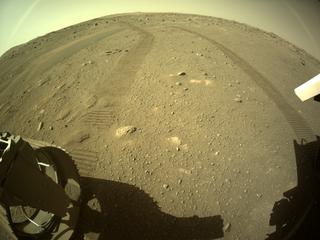 View image taken on Mars, Mars Perseverance Sol 130: Rear Left Hazard Avoidance Camera (Hazcam)