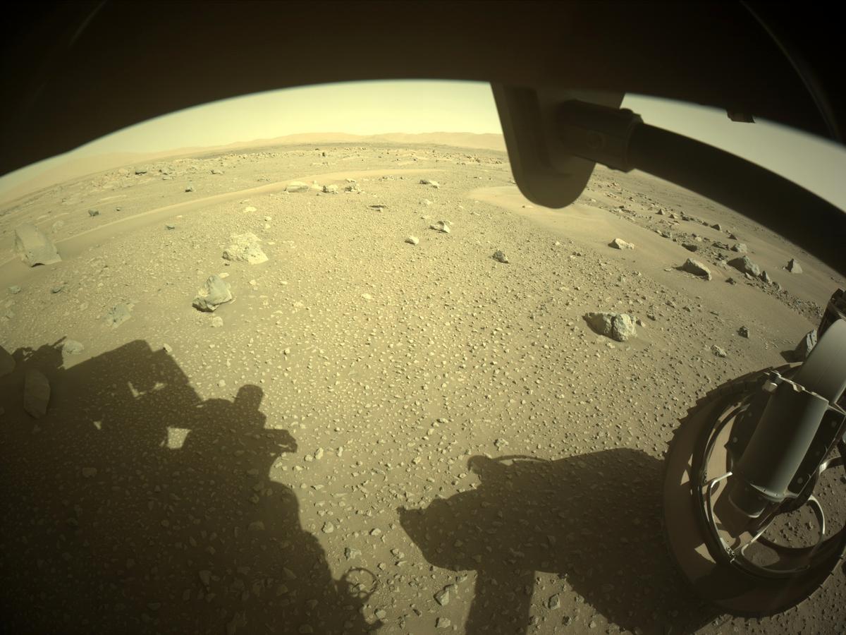 This image was taken by FRONT_HAZCAM_RIGHT_A onboard NASA's Mars rover Perseverance on Sol 134