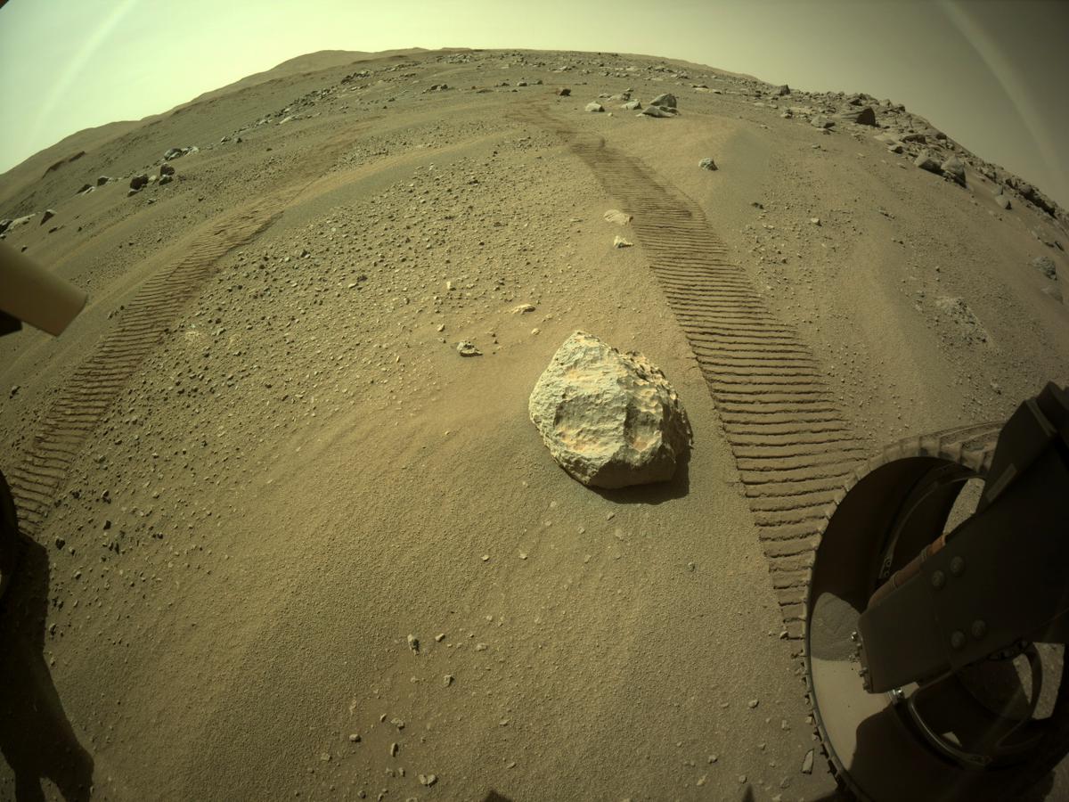 This image was taken by REAR_HAZCAM_RIGHT onboard NASA's Mars rover Perseverance on Sol 134
