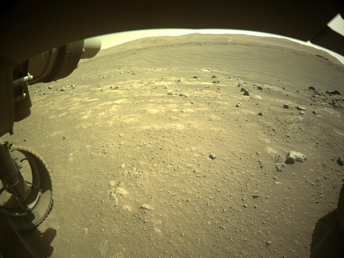 This image was taken by FRONT_HAZCAM_LEFT_A onboard NASA's Mars rover Perseverance on Sol 135
