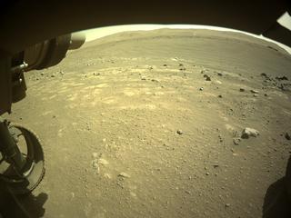 View image taken on Mars, Mars Perseverance Sol 135: Front Left Hazard Avoidance Camera (Hazcam)