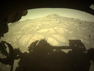 View image taken on Mars, Mars Perseverance Sol 136: Front Left Hazard Avoidance Camera (Hazcam)