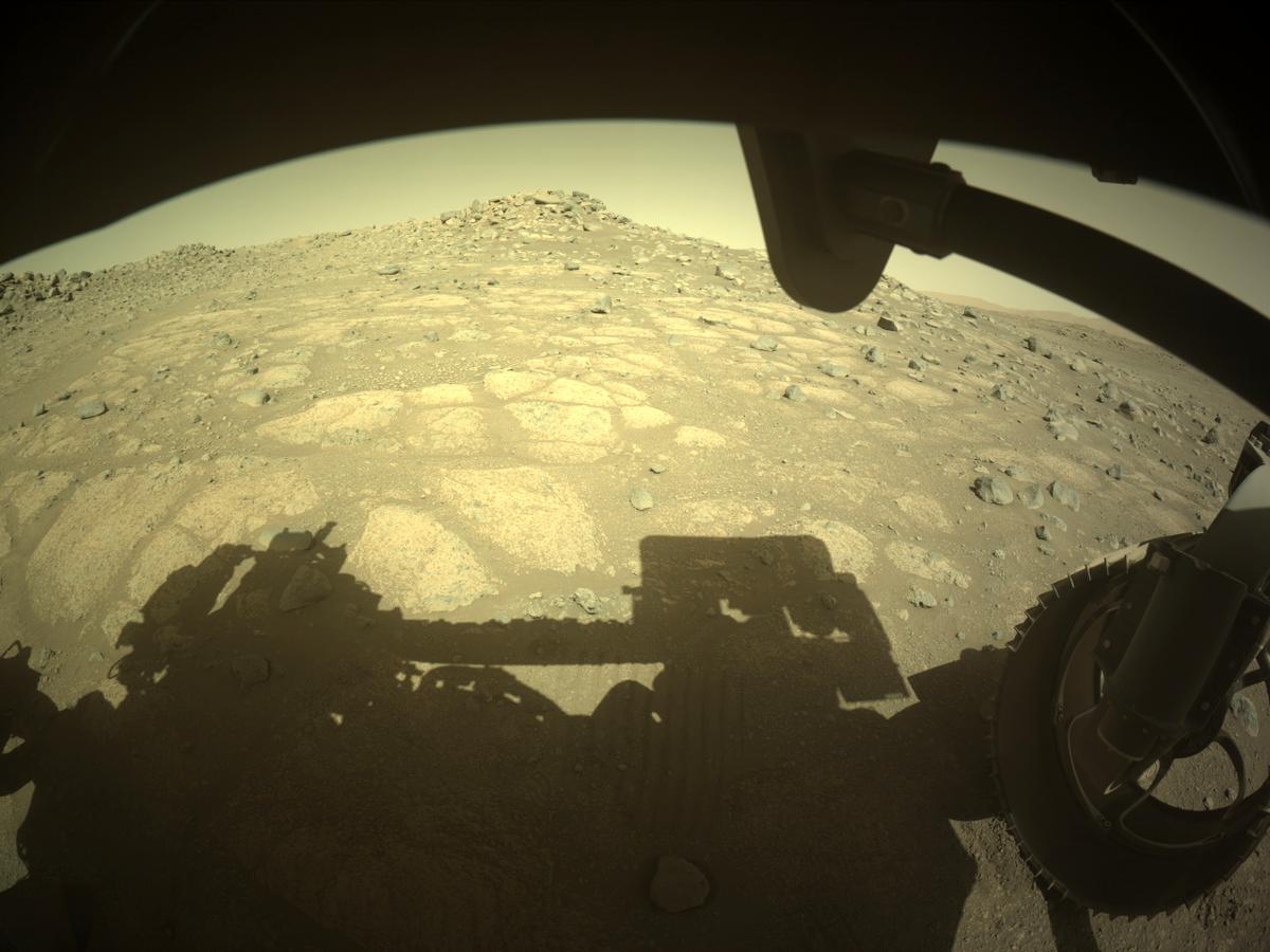 This image was taken by FRONT_HAZCAM_RIGHT_A onboard NASA's Mars rover Perseverance on Sol 136