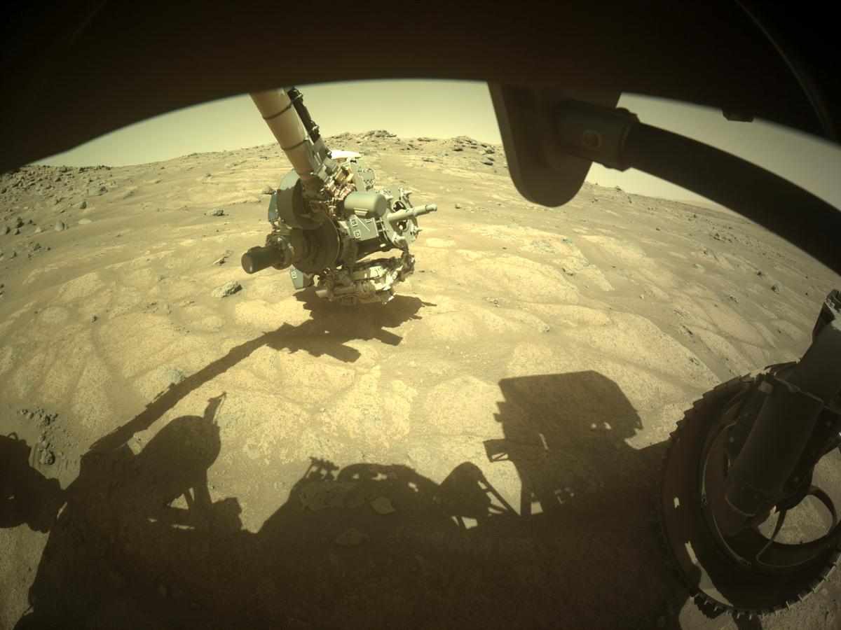 This image was taken by FRONT_HAZCAM_RIGHT_A onboard NASA's Mars rover Perseverance on Sol 138
