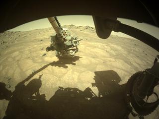 View image taken on Mars, Mars Perseverance Sol 138: Front Right Hazard Avoidance Camera (Hazcam)