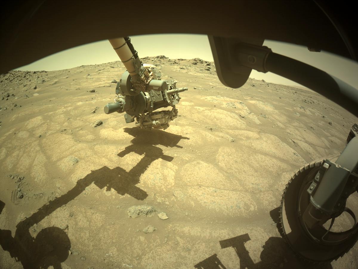 This image was taken by FRONT_HAZCAM_RIGHT_A onboard NASA's Mars rover Perseverance on Sol 141