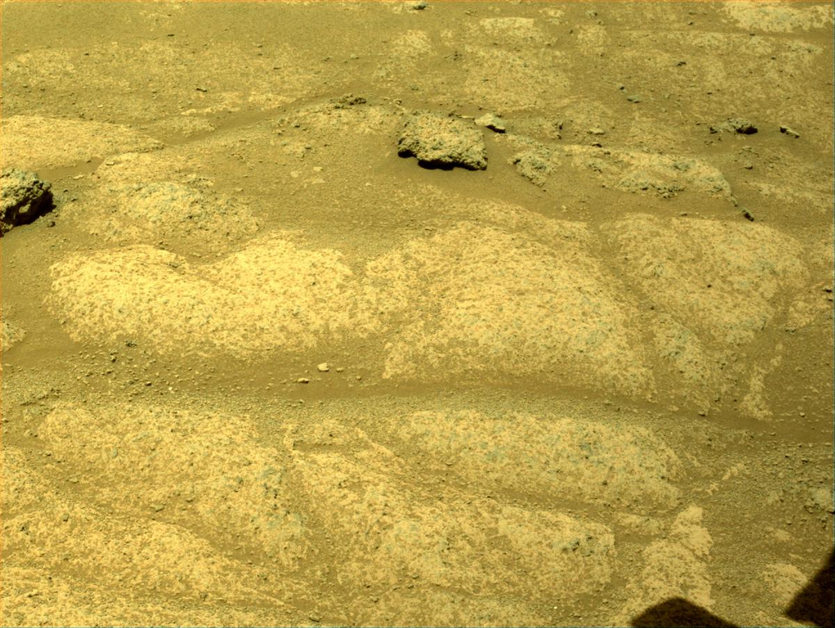 This image was taken by FRONT_HAZCAM_LEFT_A onboard NASA's Mars rover Perseverance on Sol 142