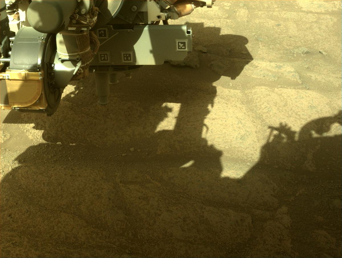 This image was taken by FRONT_HAZCAM_LEFT_A onboard NASA's Mars rover Perseverance on Sol 143