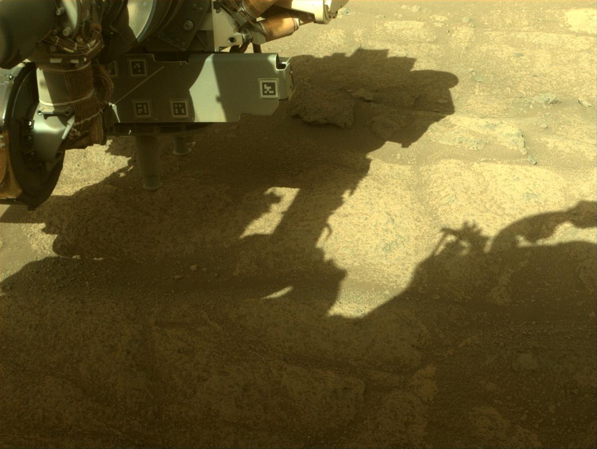 This image was taken by FRONT_HAZCAM_RIGHT_A onboard NASA's Mars rover Perseverance on Sol 143