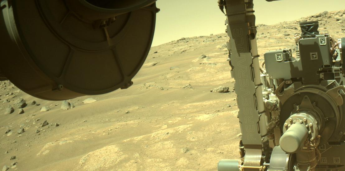 This image was taken by FRONT_HAZCAM_LEFT_A onboard NASA's Mars rover Perseverance on Sol 147