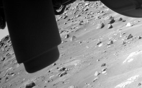 This image was taken by FRONT_HAZCAM_LEFT_A onboard NASA's Mars rover Perseverance on Sol 147