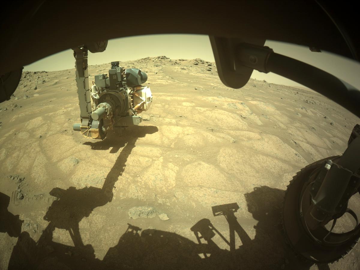 This image was taken by FRONT_HAZCAM_RIGHT_A onboard NASA's Mars rover Perseverance on Sol 147