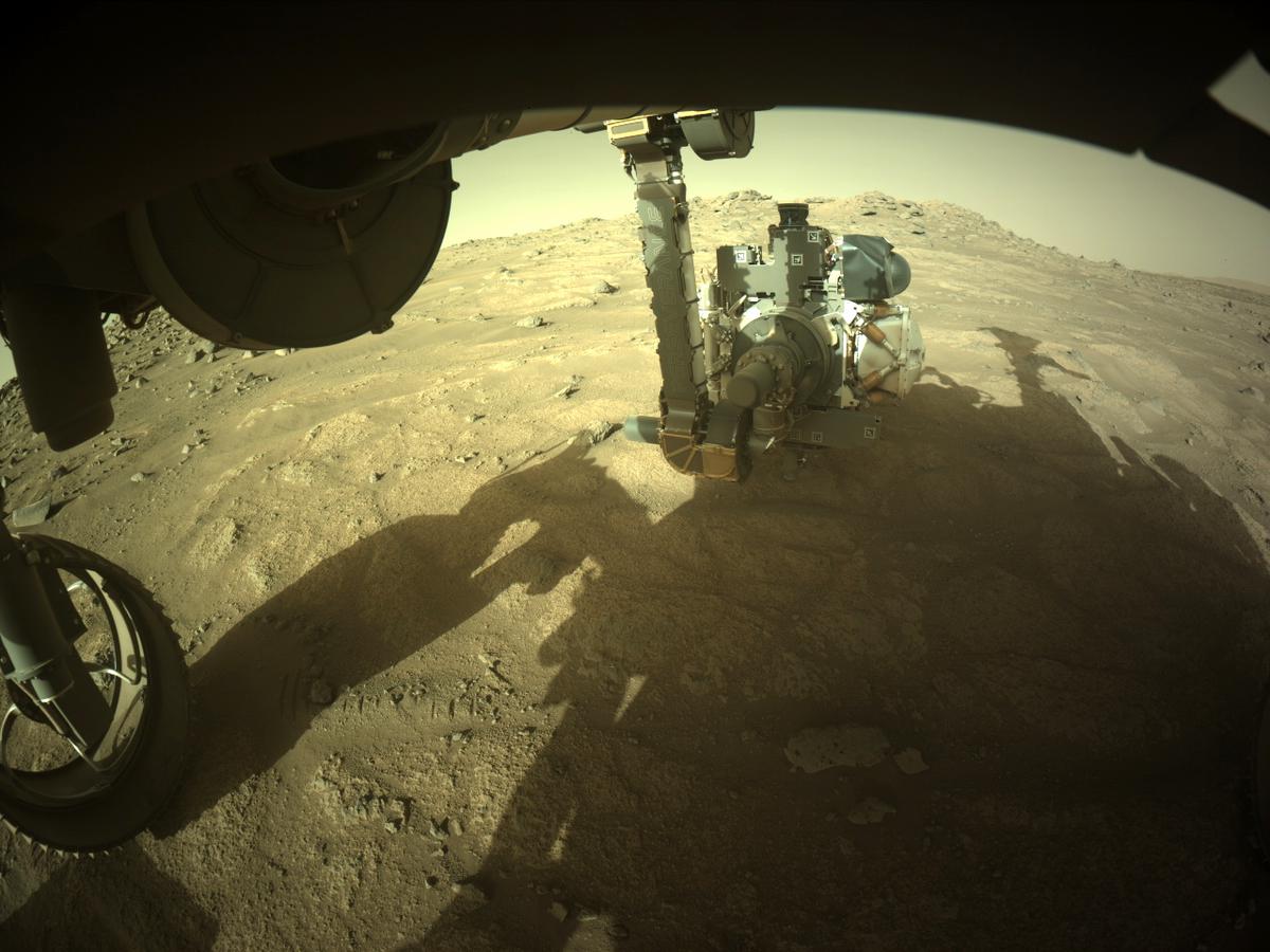 This image was taken by FRONT_HAZCAM_LEFT_A onboard NASA's Mars rover Perseverance on Sol 148