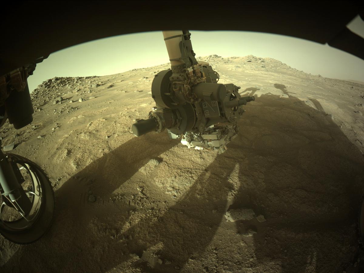 This image was taken by FRONT_HAZCAM_LEFT_A onboard NASA's Mars rover Perseverance on Sol 152
