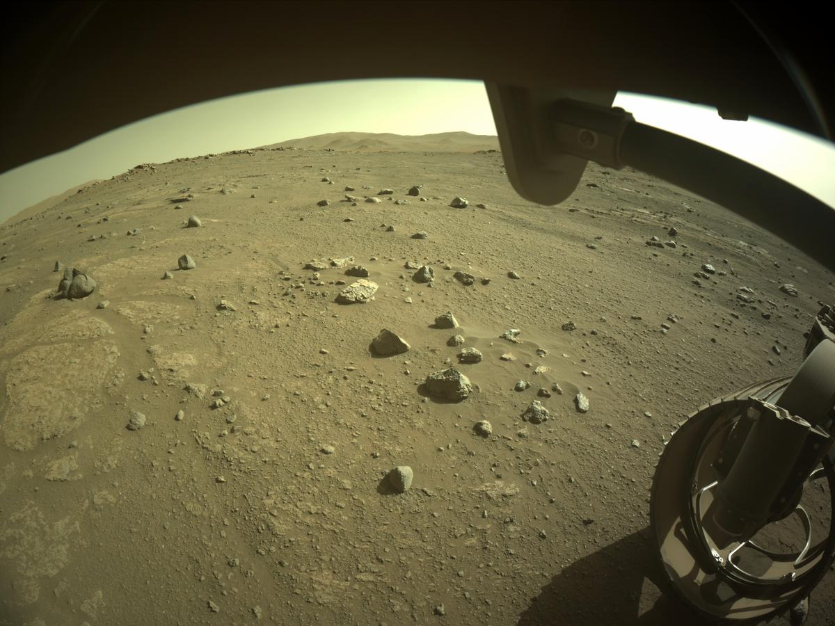 This image was taken by FRONT_HAZCAM_RIGHT_A onboard NASA's Mars rover Perseverance on Sol 153