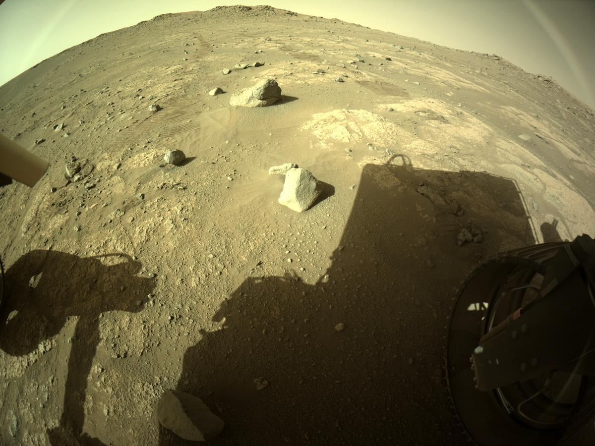 This image was taken by REAR_HAZCAM_RIGHT onboard NASA's Mars rover Perseverance on Sol 153