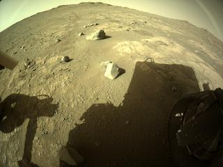 View image taken on Mars, Mars Perseverance Sol 153: Rear Right Hazard Avoidance Camera (Hazcam)