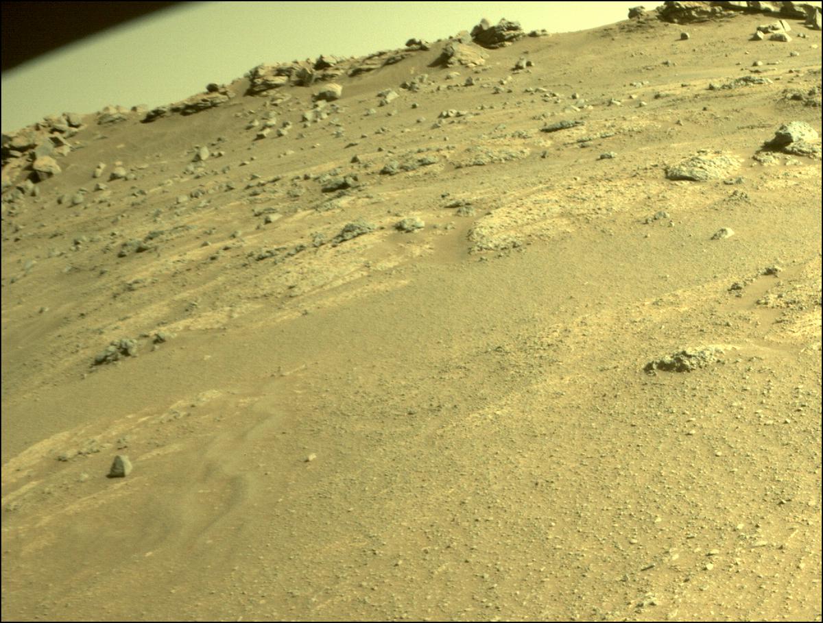This image was taken by FRONT_HAZCAM_RIGHT_A onboard NASA's Mars rover Perseverance on Sol 155