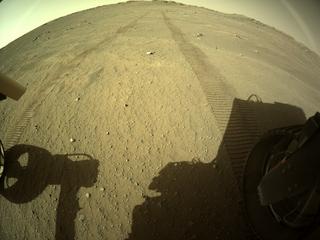 View image taken on Mars, Mars Perseverance Sol 155: Rear Right Hazard Avoidance Camera (Hazcam)