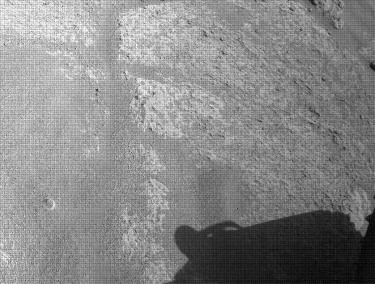 This image was taken by FRONT_HAZCAM_LEFT_A onboard NASA's Mars rover Perseverance on Sol 157