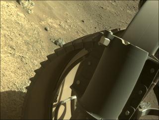 View image taken on Mars, Mars Perseverance Sol 157: Front Right Hazard Avoidance Camera (Hazcam)