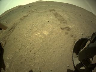 View image taken on Mars, Mars Perseverance Sol 157: Rear Right Hazard Avoidance Camera (Hazcam)