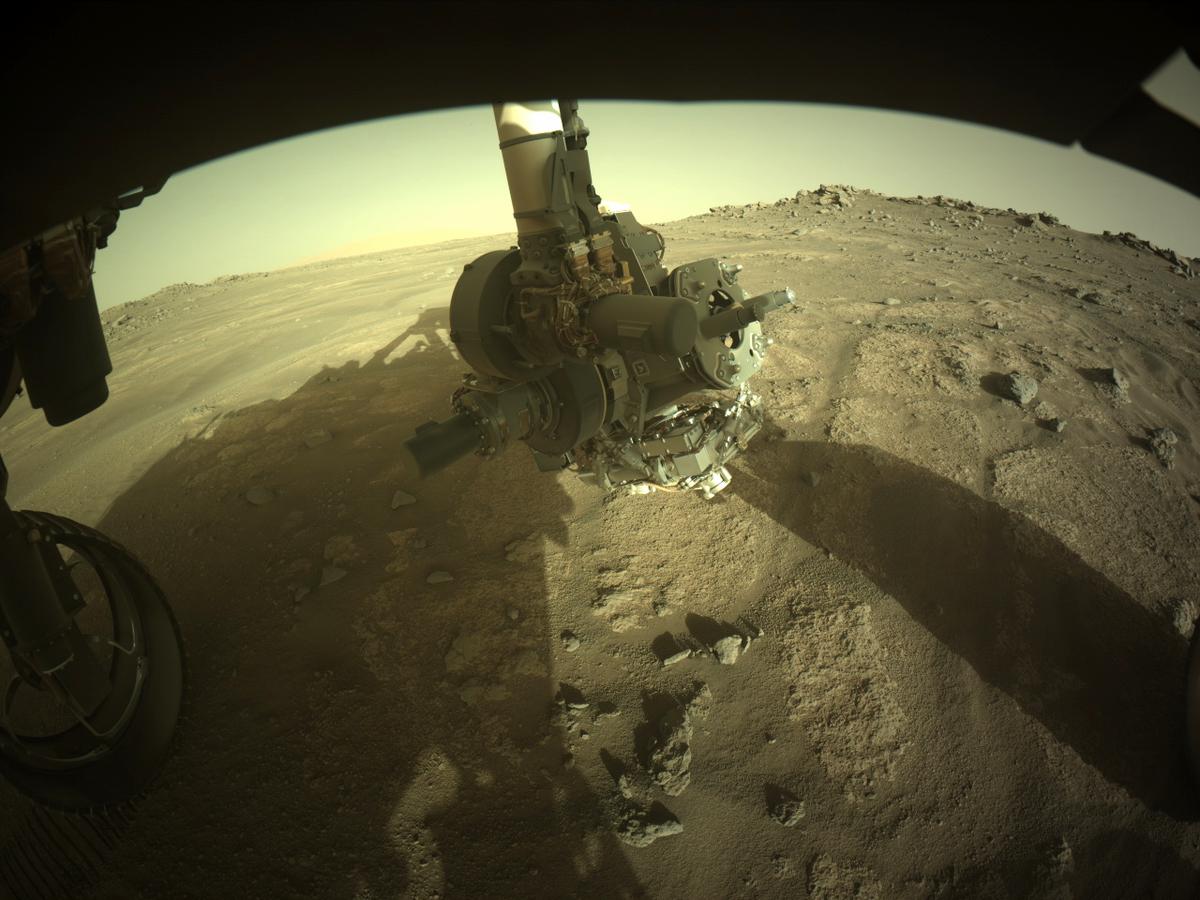 This image was taken by FRONT_HAZCAM_LEFT_A onboard NASA's Mars rover Perseverance on Sol 159