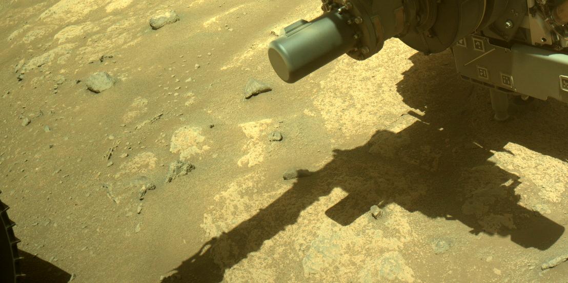 This image was taken by FRONT_HAZCAM_LEFT_A onboard NASA's Mars rover Perseverance on Sol 160