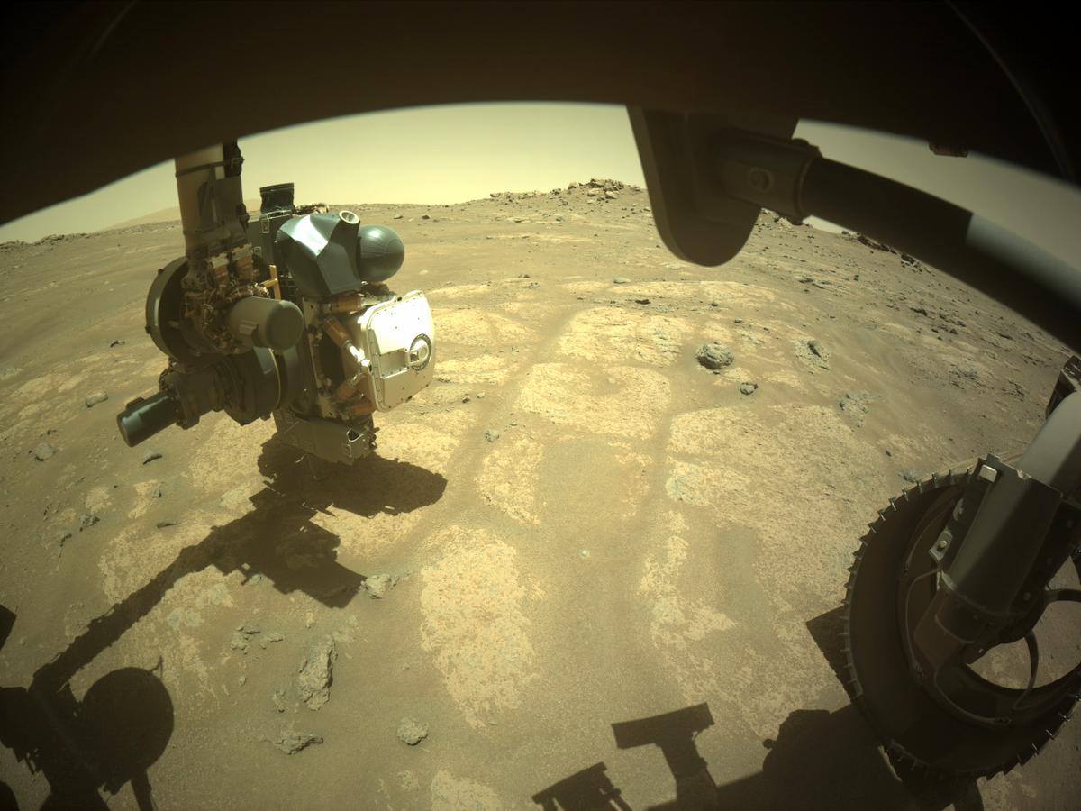 This image was taken by FRONT_HAZCAM_RIGHT_A onboard NASA's Mars rover Perseverance on Sol 160