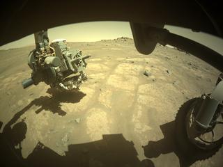 View image taken on Mars, Mars Perseverance Sol 160: Front Right Hazard Avoidance Camera (Hazcam)
