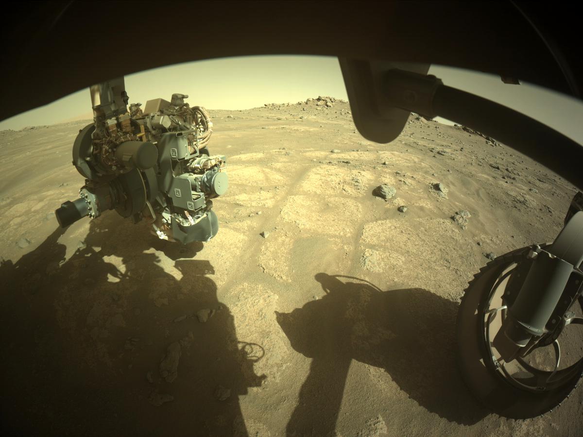 This image was taken by FRONT_HAZCAM_RIGHT_A onboard NASA's Mars rover Perseverance on Sol 160