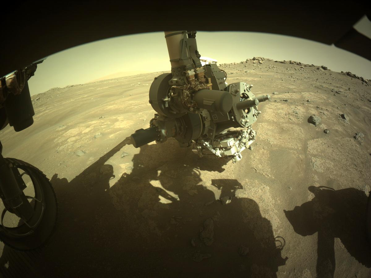 This image was taken by FRONT_HAZCAM_LEFT_A onboard NASA's Mars rover Perseverance on Sol 161