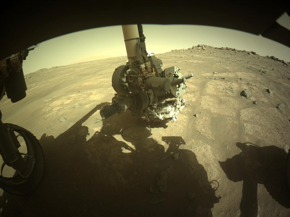 This image was taken by FRONT_HAZCAM_LEFT_A onboard NASA's Mars rover Perseverance on Sol 161