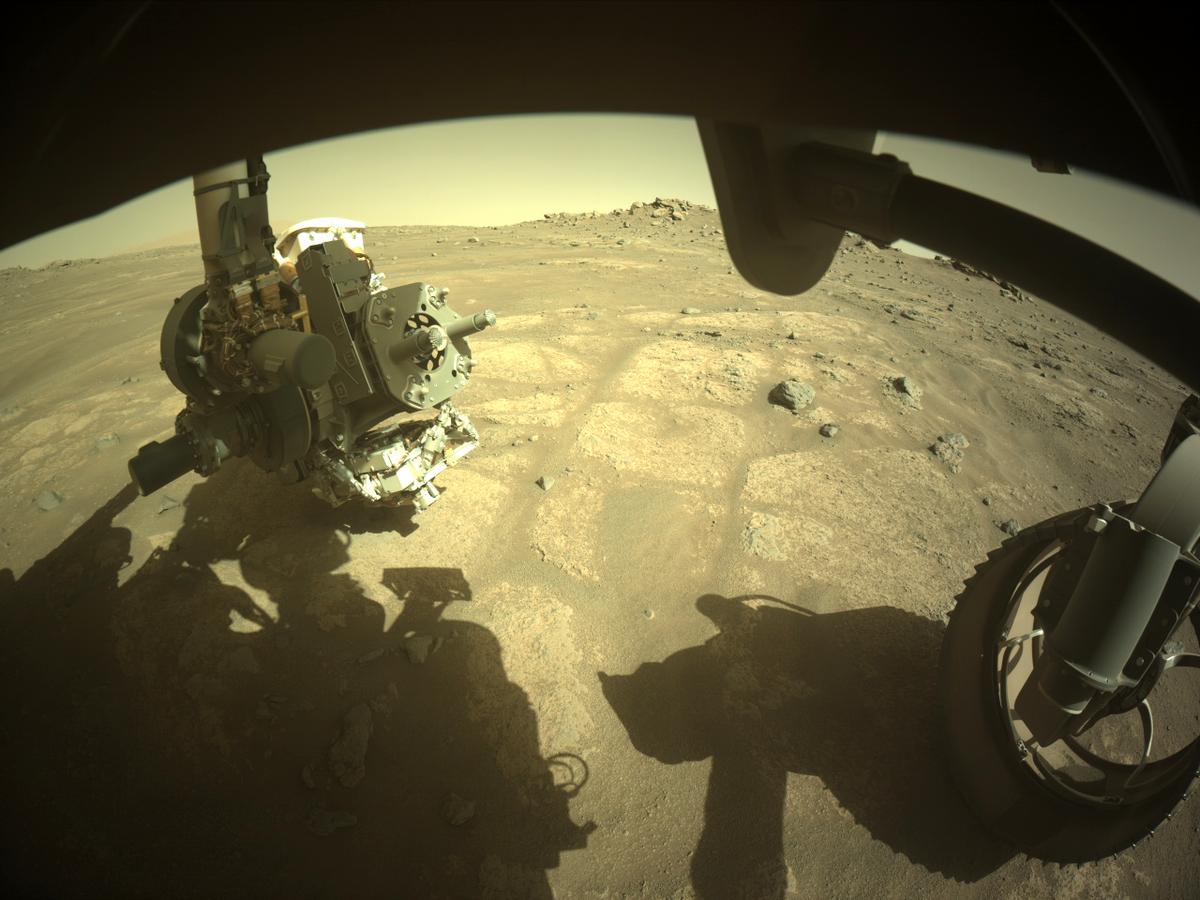 This image was taken by FRONT_HAZCAM_RIGHT_A onboard NASA's Mars rover Perseverance on Sol 161