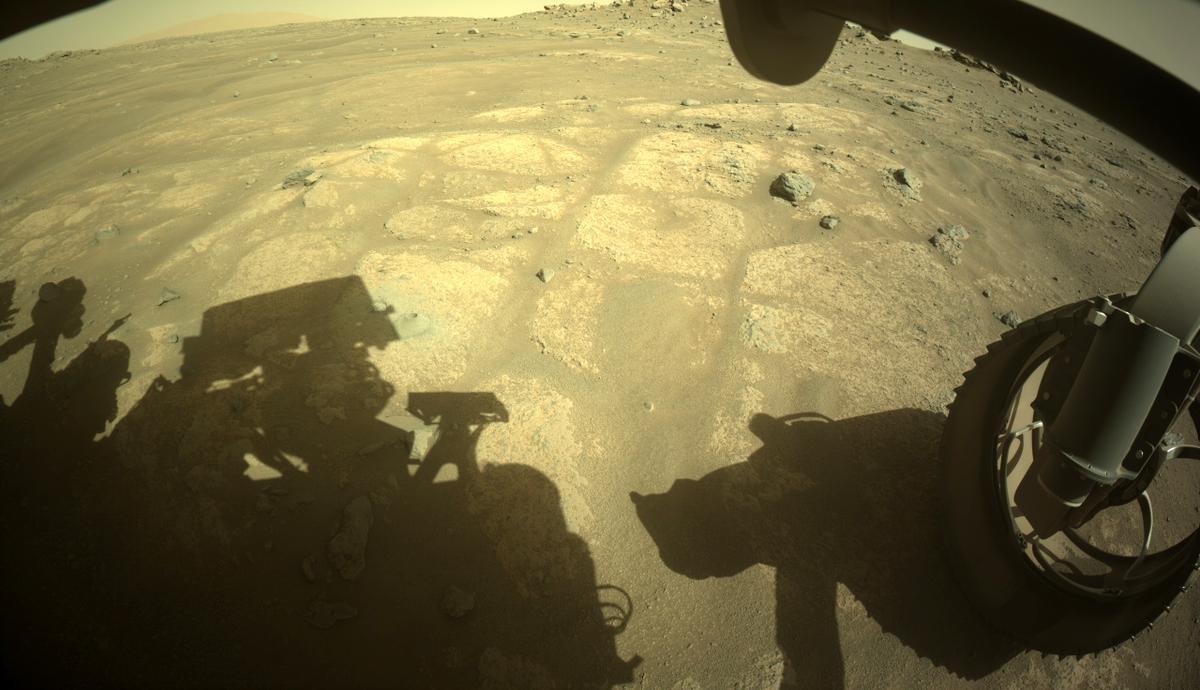 This image was taken by FRONT_HAZCAM_RIGHT_A onboard NASA's Mars rover Perseverance on Sol 164